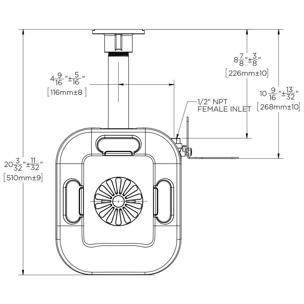 Speakman Stainless Steel Wall Mount Eye Wash and Face Wash System in Yellow 