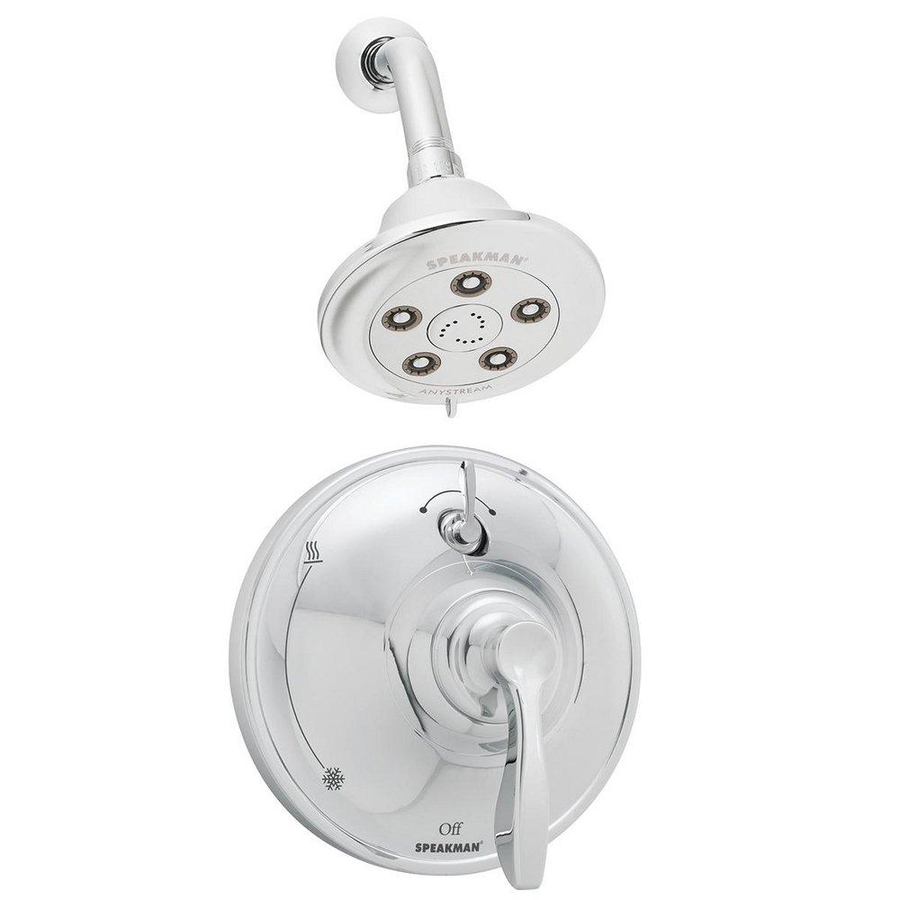 Speakman Polished Chrome Shower Kit with Diverter Valve 