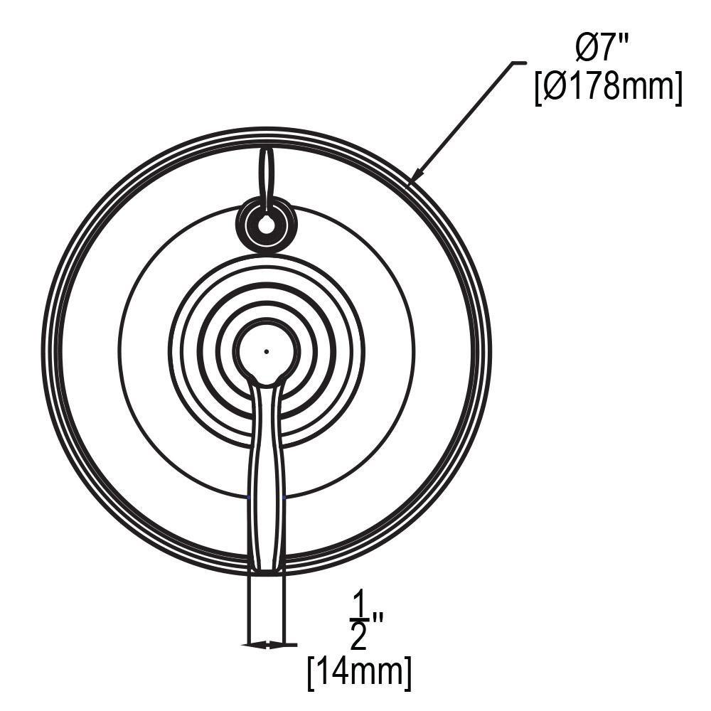 Speakman Polished Chrome Shower Diverter Valve Trim with Single Lever Handle 