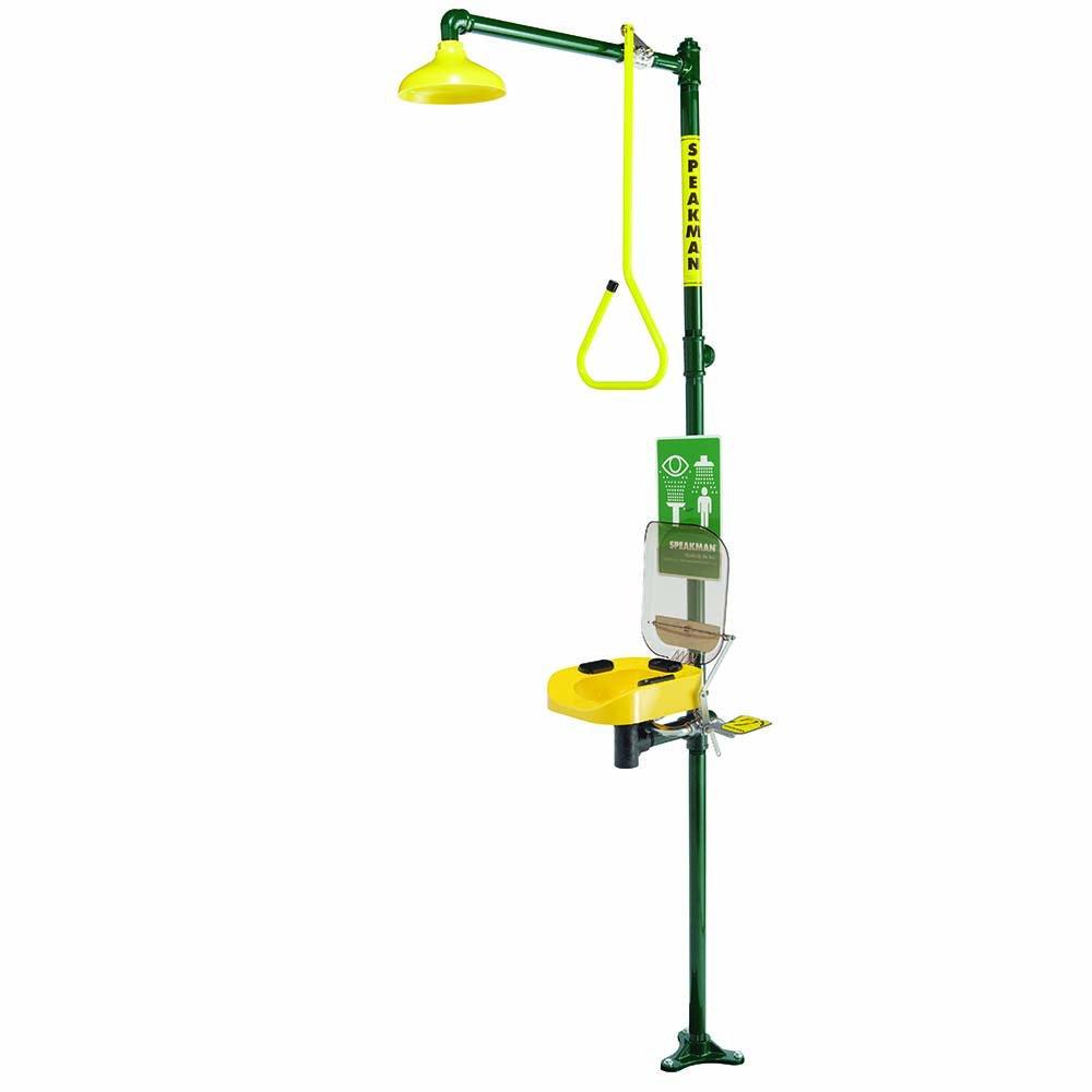 Speakman DuraJade Floor-Mounted Combination Shower Eye/Face Wash System, 35.89 lbs 