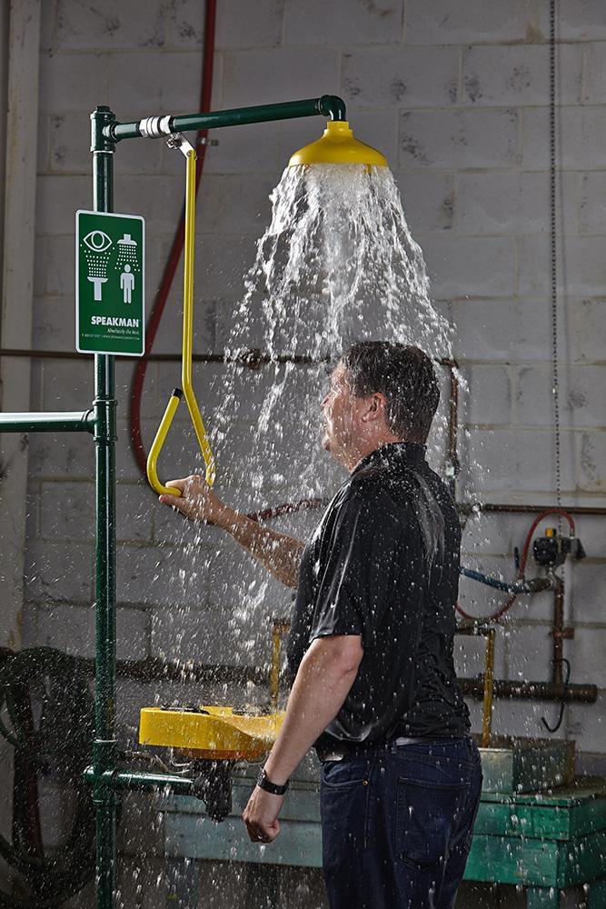 Speakman DuraJade Floor-Mounted Combination Shower Eye/Face Wash System, 35.89 lbs 