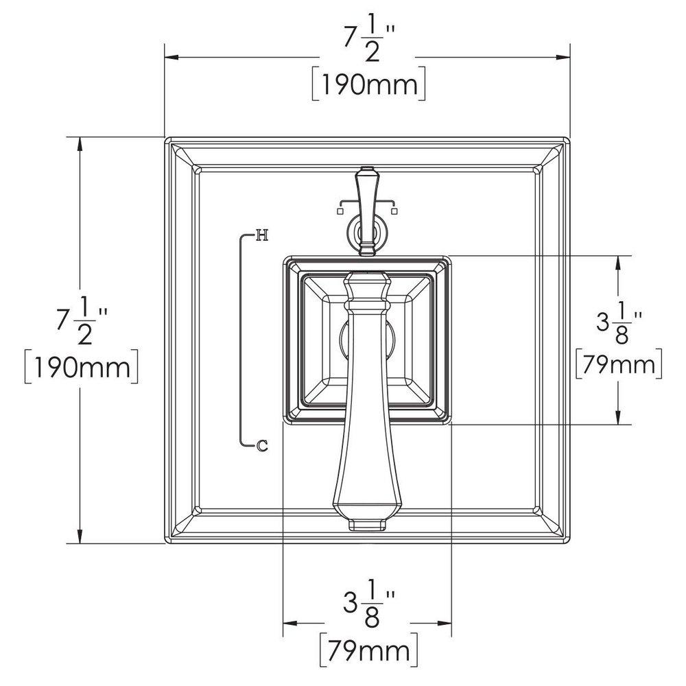 Speakman Polished Chrome Pressure Balancing Valve Trim with Diverter 