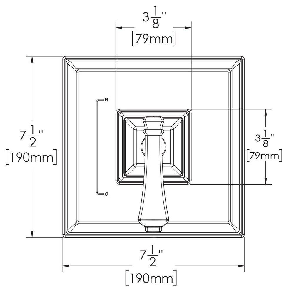 Speakman Polished Chrome Shower Valve Trim with Single Lever Handle 