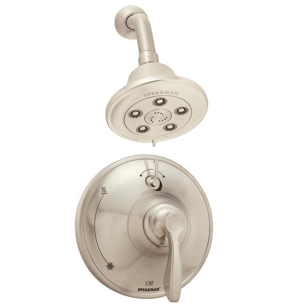 Speakman Brushed Nickel Shower Kit with Diverter Valve 