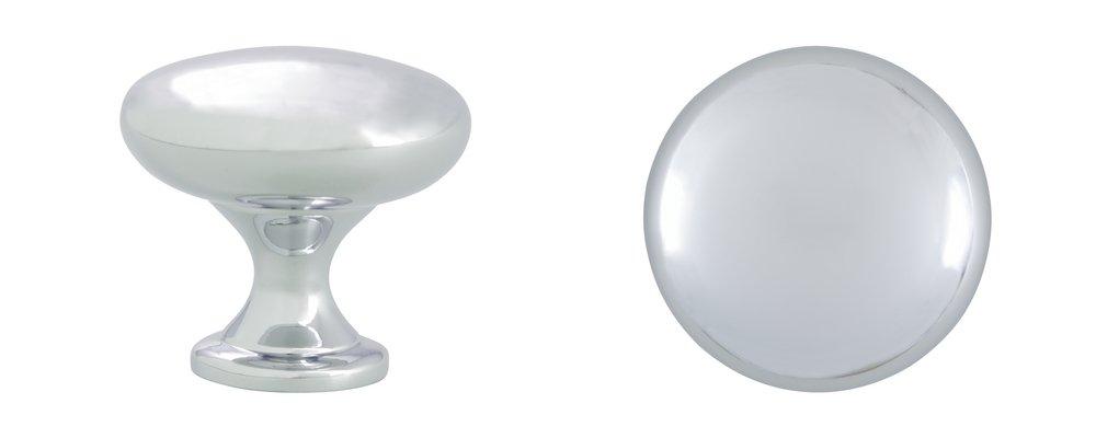 Hardware Resources Polished Chrome 1-3/16 in. Zinc Cabinet Knob 