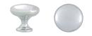 Hardware Resources Polished Chrome 1-3/16 in. Zinc Cabinet Knob 