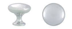 1-3/16 in. Zinc Cabinet Knob in Polished Chrome