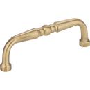 3-3/8 in. 3-Hole Turn Cabinet Pull with 2-Screw in Satin Brass