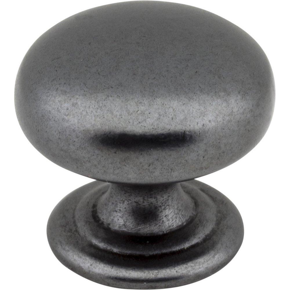 Elements Gunmetal 1-1/4 in. Zinc Cabinet Knob 