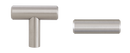 Hardware Resources Satin Nickel 1-9/16 in. Cabinet Knob with Screw 