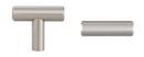 Hardware Resources Satin Nickel 1-9/16 in. Cabinet Knob with Screw 