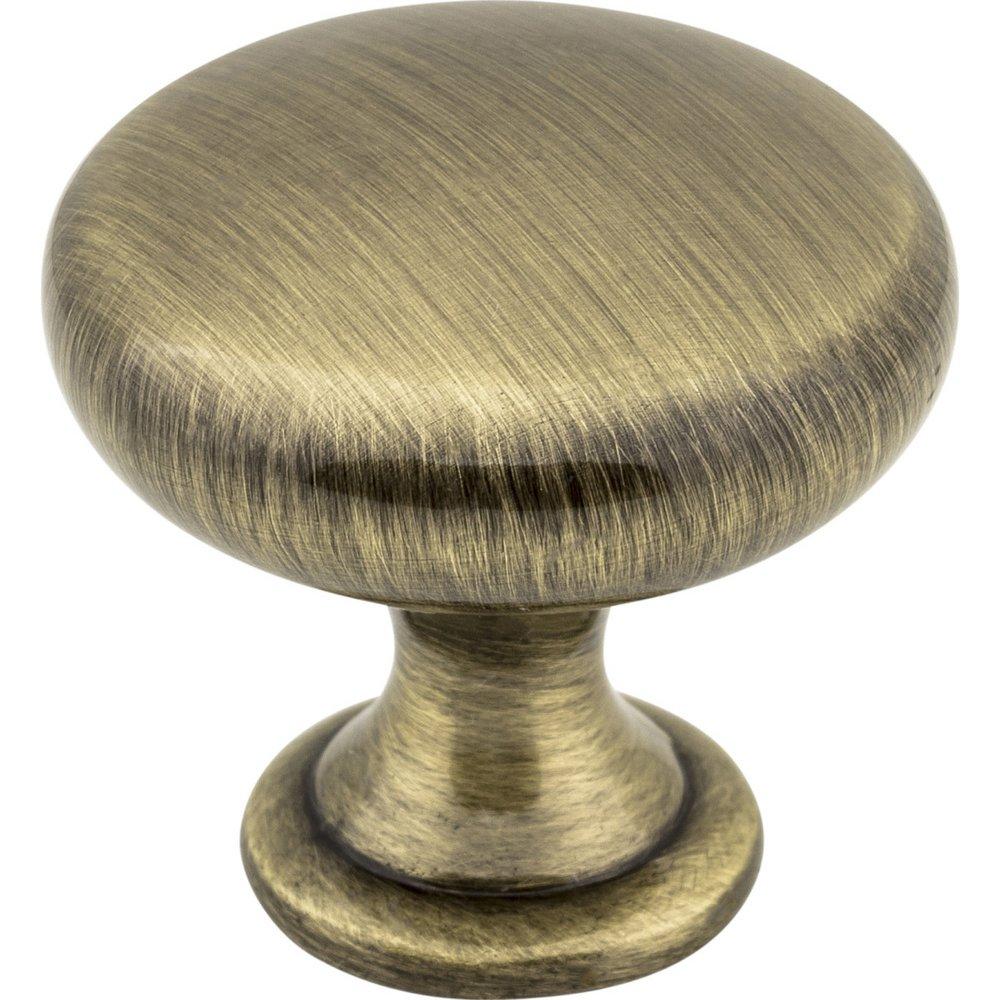 Elements Brushed Antique Brass 1-3/16 in. Zinc Cabinet Knob 