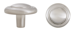 1-1/8 in. Zinc Cabinet Knob in Satin Nickel