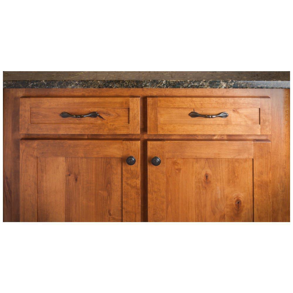 Elements Oil Rubbed Bronze 5-1/2 in. 3-Hole Cabinet Pull with 2-Screw 