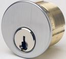 1-1/8 in. Brass Mortise Cylinder in Satin Chrome