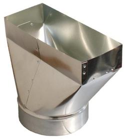 2-1/4 x 14 x 6 in. Straight Boot Galvanized Steel 30 ga