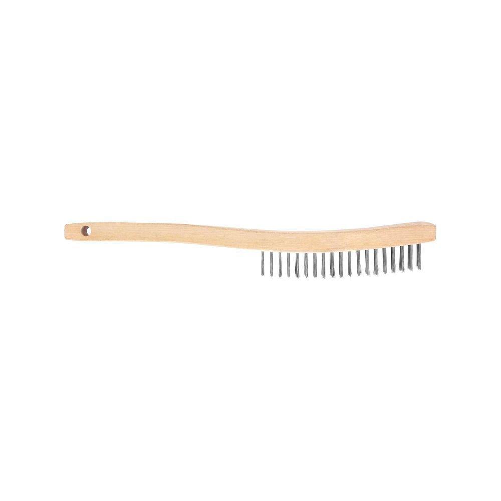 4 x 15 Row Shoe Handle Stainless Wire Brush 
