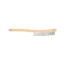 4 x 15 Row Shoe Handle Stainless Wire Brush 