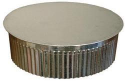 4 in. Galvanized Round Crimped Tee Cap