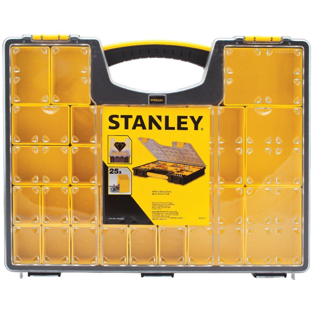 Stanley Clear 16-9/50 x 13-7/50 in. Tool Organizer in Clear, Black and Yellow 