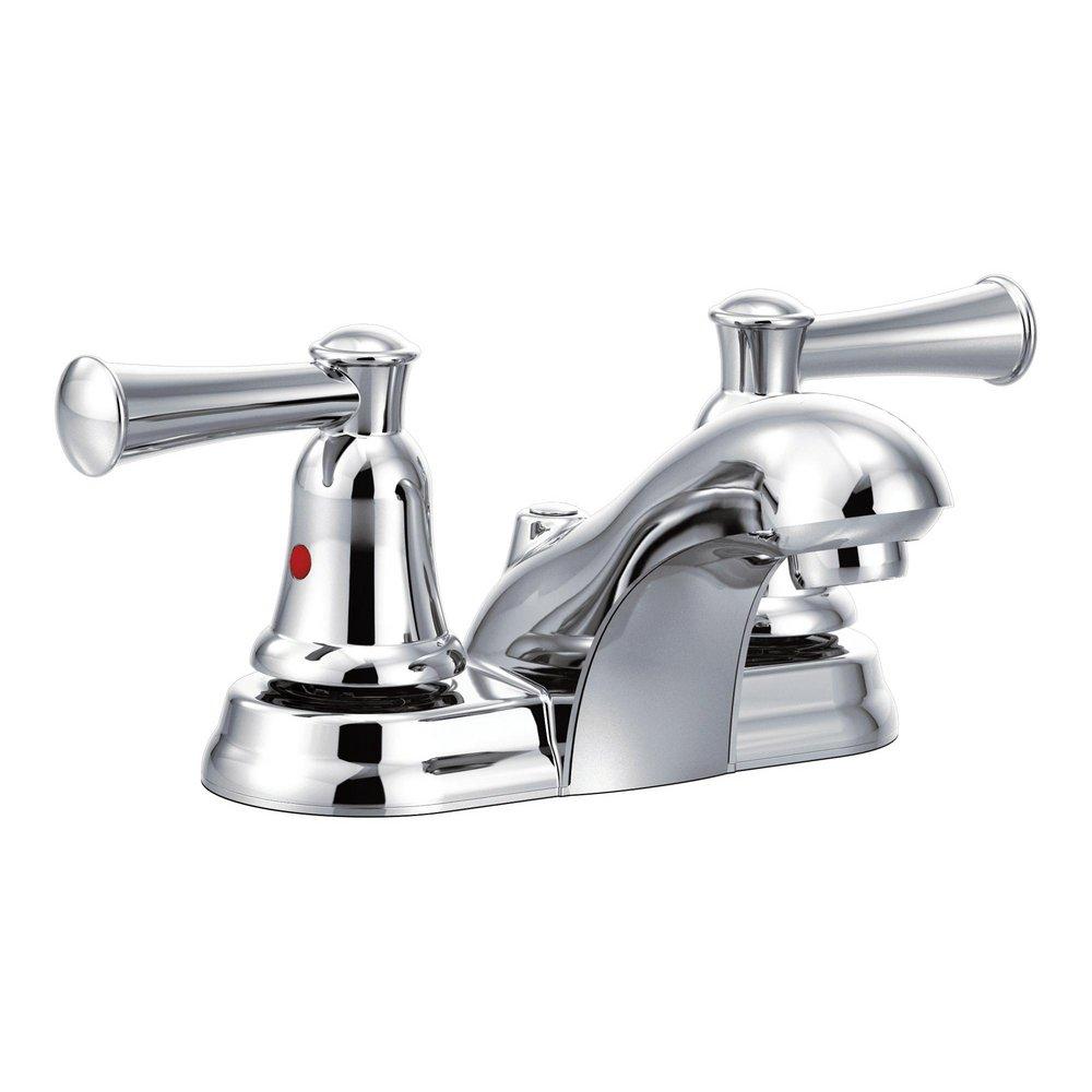 Cleveland Faucet Group Chrome Two Handle Centerset Bathroom Sink Faucet 
