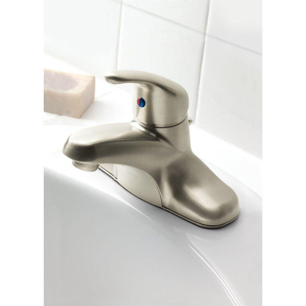 Cleveland Faucet Group Brushed Nickel Single Handle Centerset Bathroom Sink Faucet 