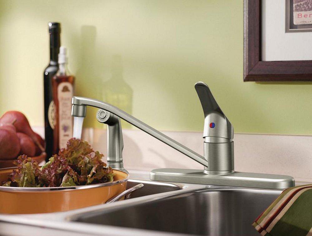 Cleveland Faucet Group Stainless Single Handle Lever Deck Mount Service Faucet 