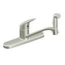 Single Handle Kitchen Faucet with Side Spray in Stainless