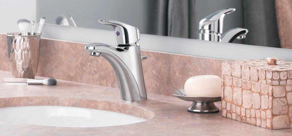 Cleveland Faucet Group Polished Chrome Single Handle Centerset Bathroom Sink Faucet 