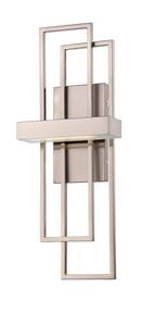 NUVO Brushed Nickel 1-Light Wall Mounted LED Wall Sconce with Frosted Glass Shade 