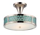 10-22/25 in. 2-Light Semi-Flushmount Ceiling Fixture in Polished Nickel