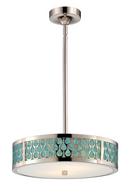 42 in. 4.8W 3-Light LED Pendant Light in Polished Nickel