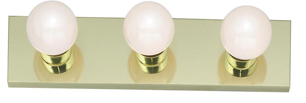 NUVO Polished Brass 3-Light 100W Bathroom Vanity Light 