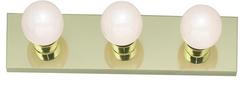 3-Light 100W Bathroom Vanity Light in Polished Brass