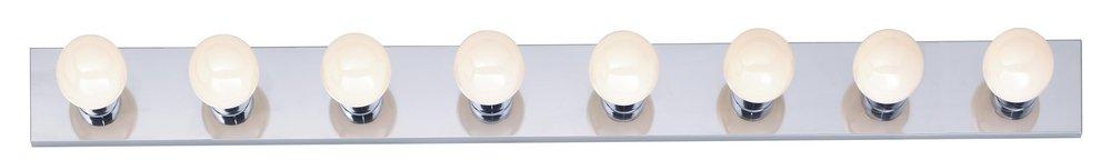 NUVO Polished Chrome 8 Light 100W 48 in. Vanity Strip Light 