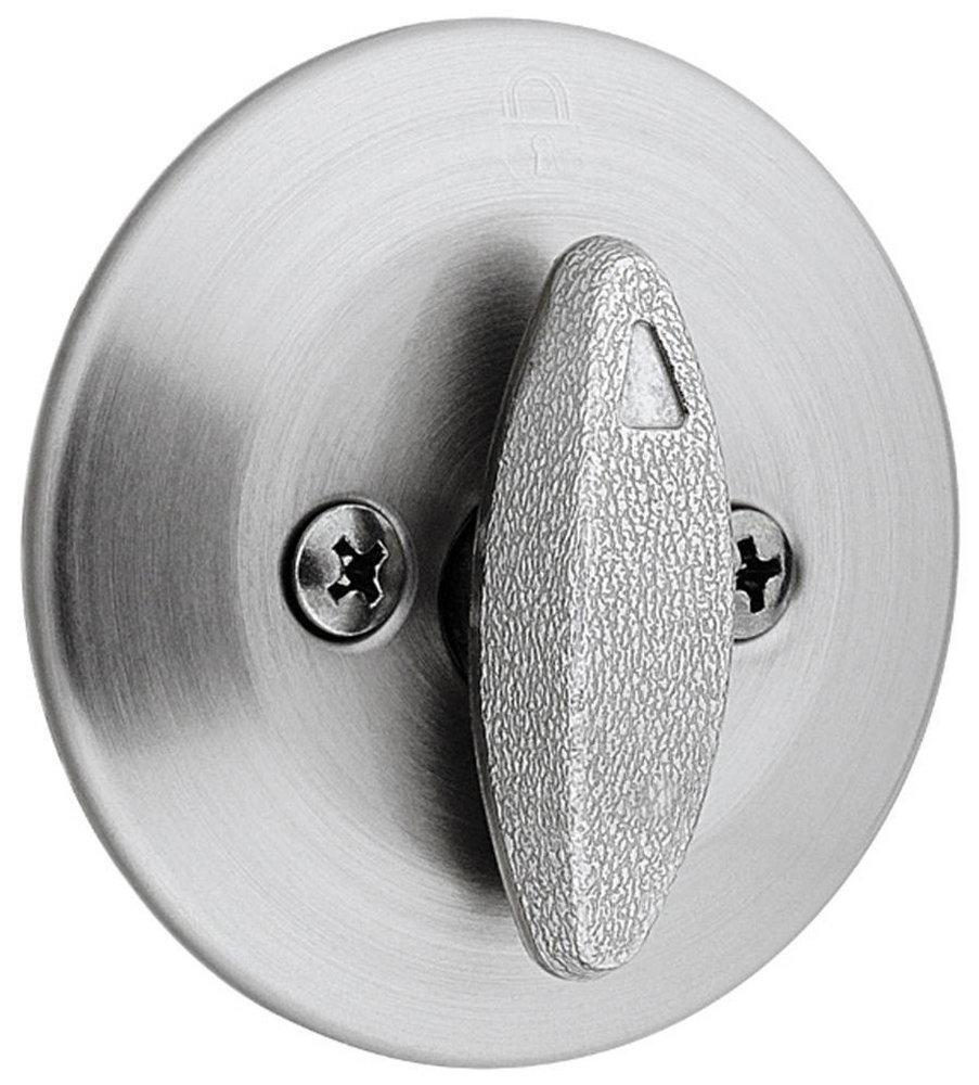 Kwikset Satin Chrome 2-1/2 in. One Sided Deadbolt 