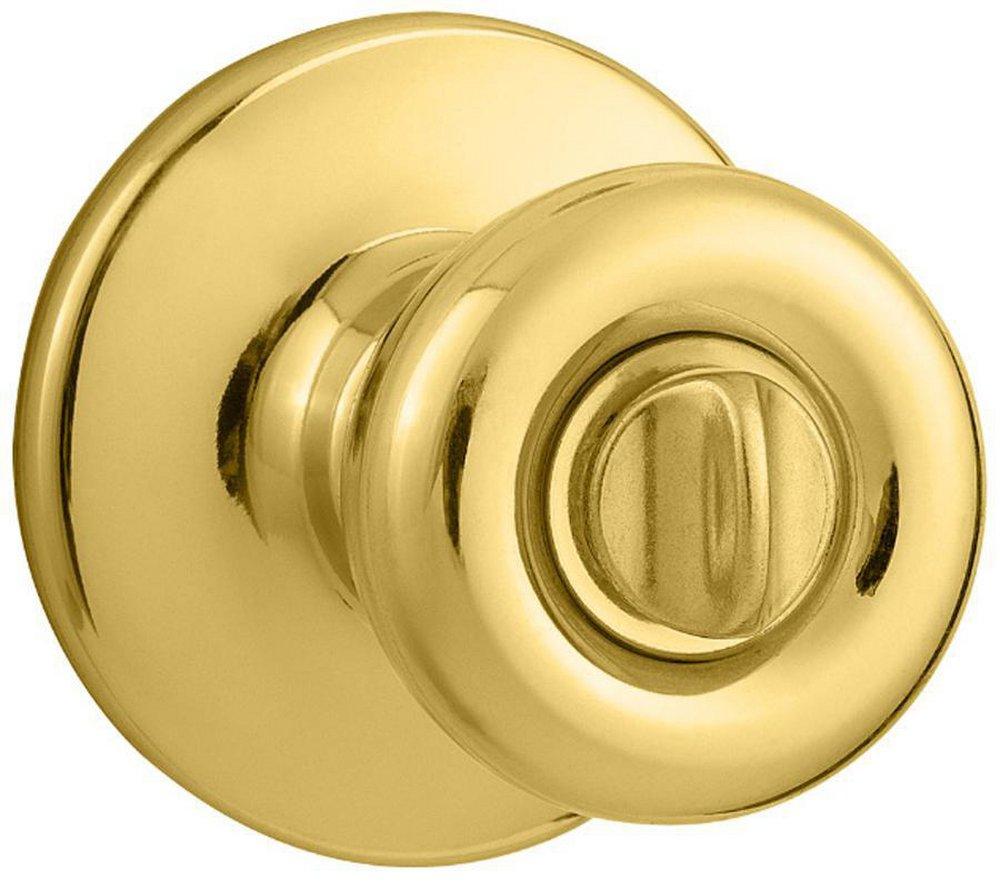 Kwikset Polished Brass 6-Way Latch Privacy Door Knob 