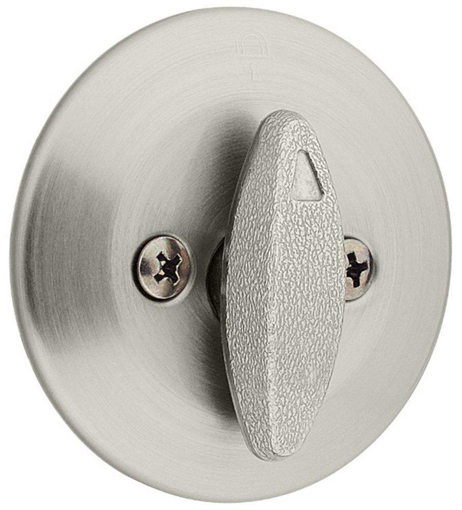 Kwikset Satin Nickel 2-1/2 in. One Sided Deadbolt 