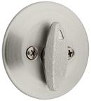 Kwikset Satin Nickel 2-1/2 in. One Sided Deadbolt 