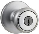 Keyed Entry Door Knob in Satin Chrome