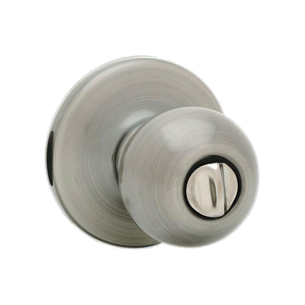 Kwikset Satin Nickel 6-Way Latch Privacy Door Knob 