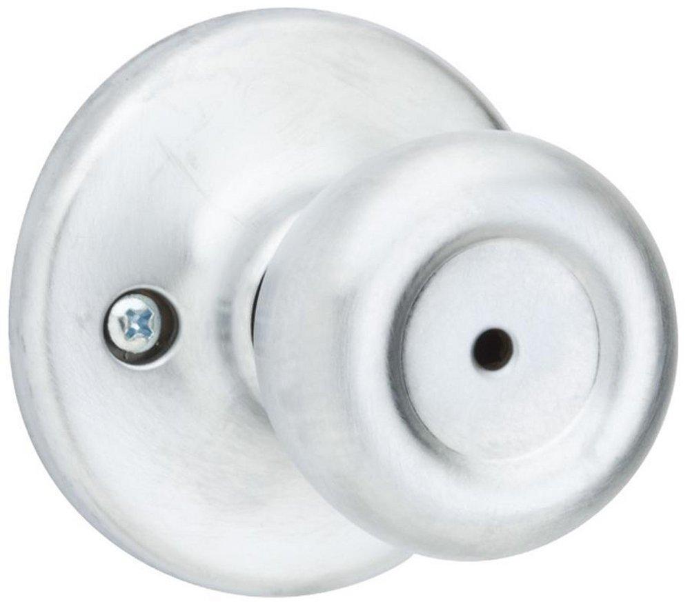 Kwikset Satin Chrome 6-Way Latch Privacy Door Knob 