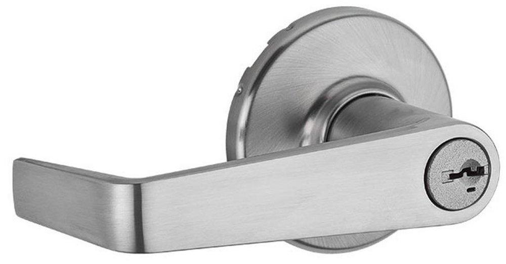 Kwikset Satin Chrome 2-1/4 in. Entry Lever 