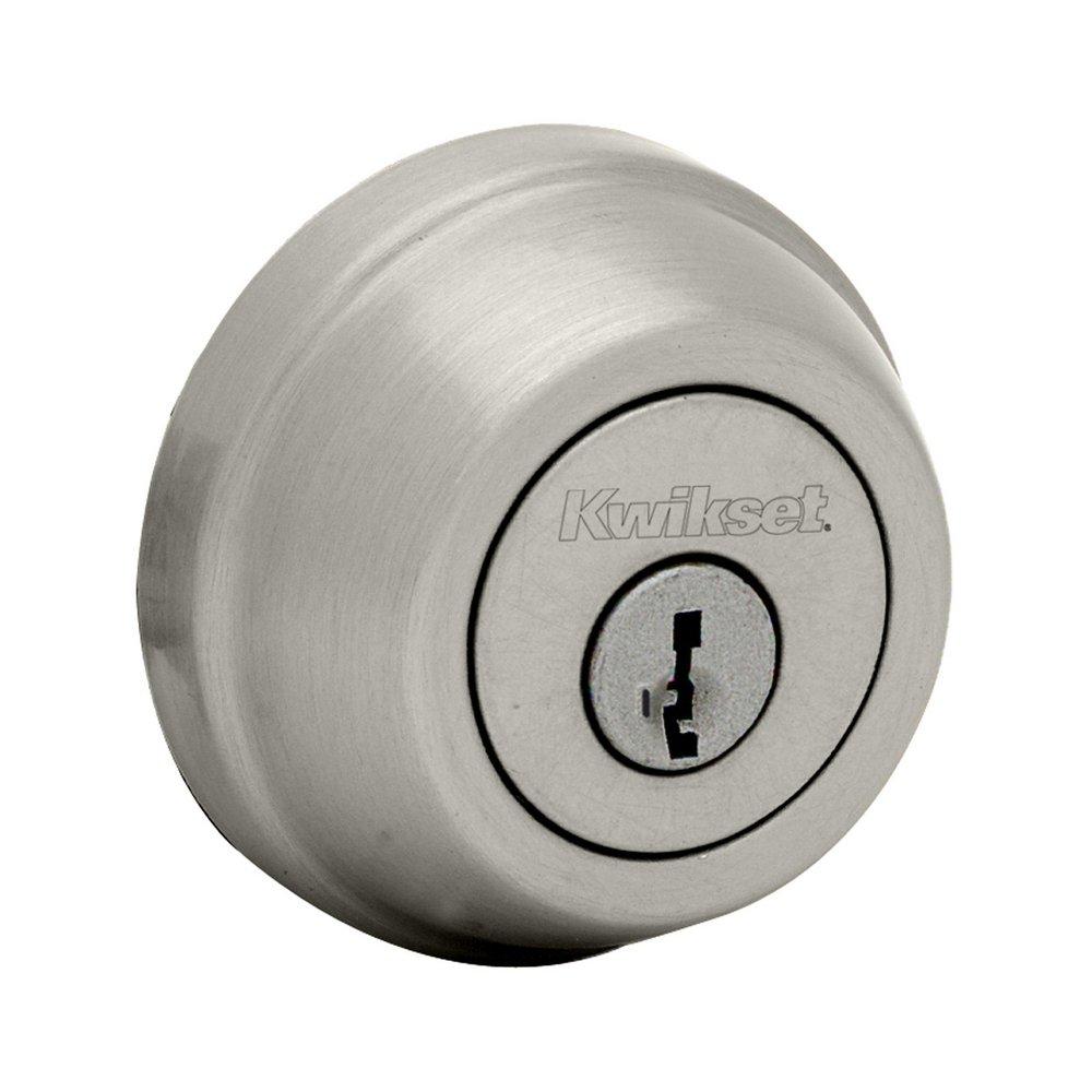 Kwikset Brushed Chrome Single Cylinder Deadbolt 
