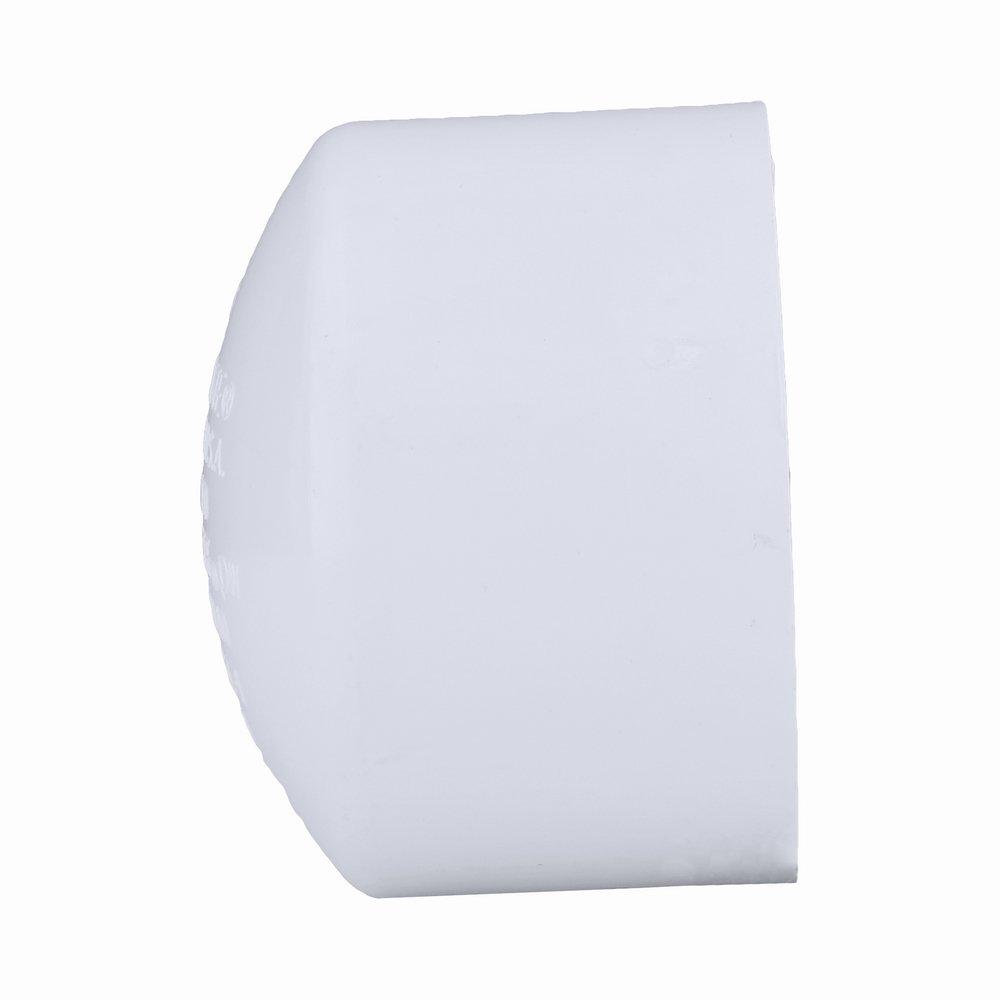 White PVC Schedule 40 Cap 