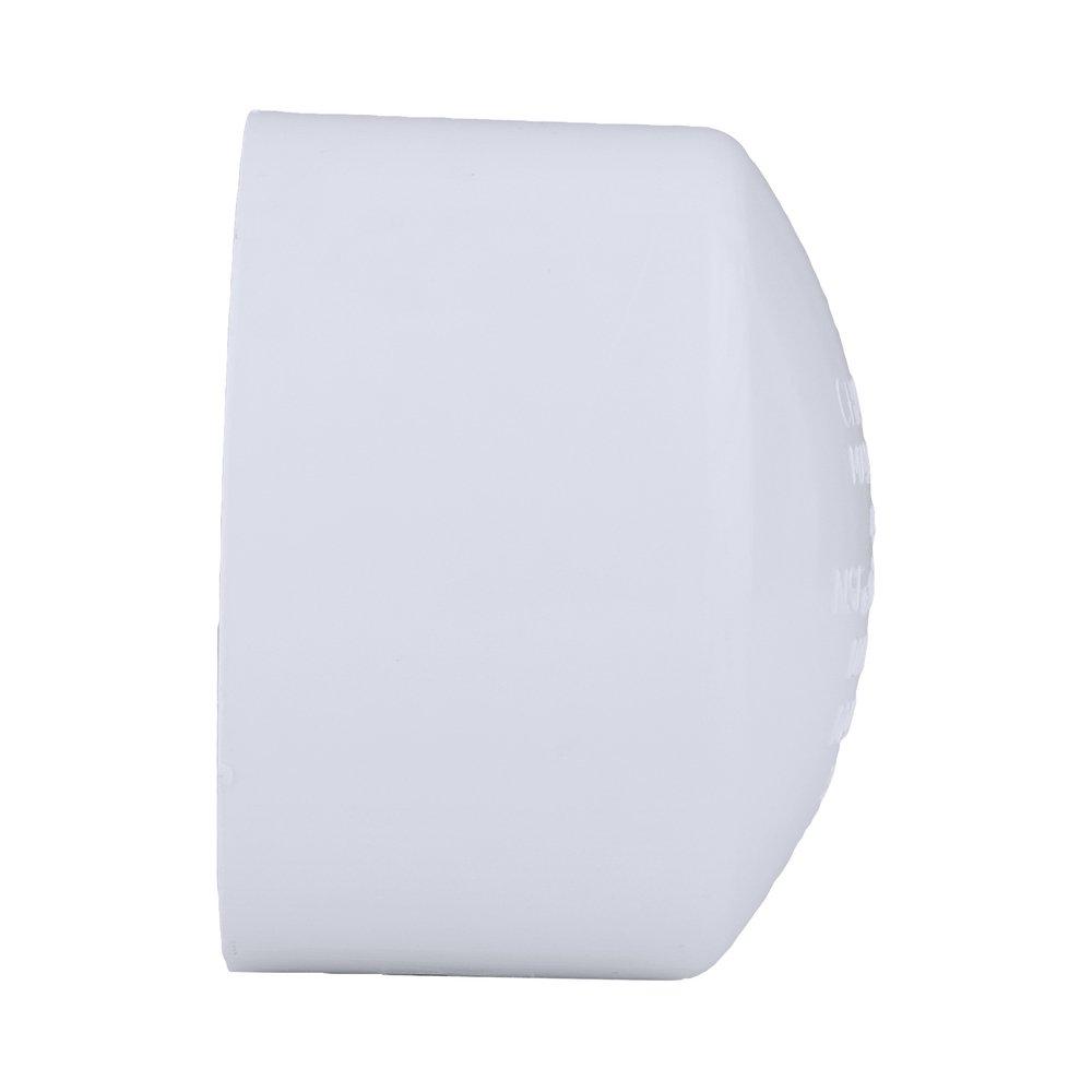 White PVC Schedule 40 Cap 