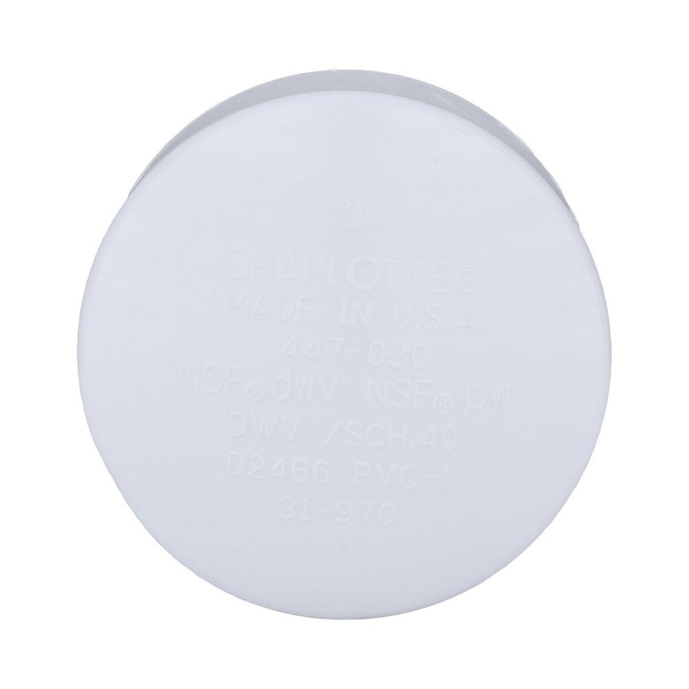 White PVC Schedule 40 Cap 