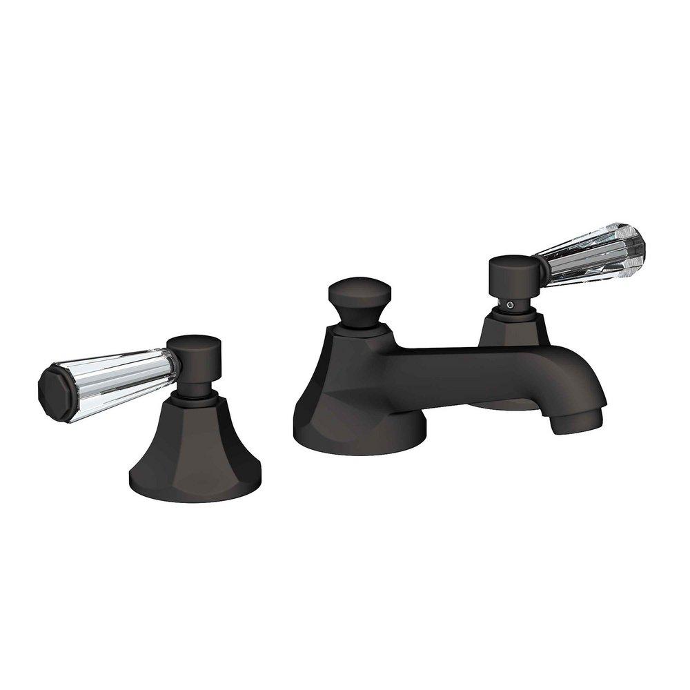 Newport Brass Flat Black Two Handle Widespread Bathroom Sink Faucet Lever Handle 