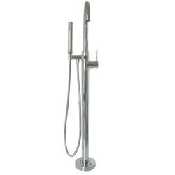 Single Lever Handle Floor Mount Filler in Satin Nickel - PVD Trim Only