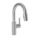 Single Handle Pull Down Bar Faucet in Polished Chrome